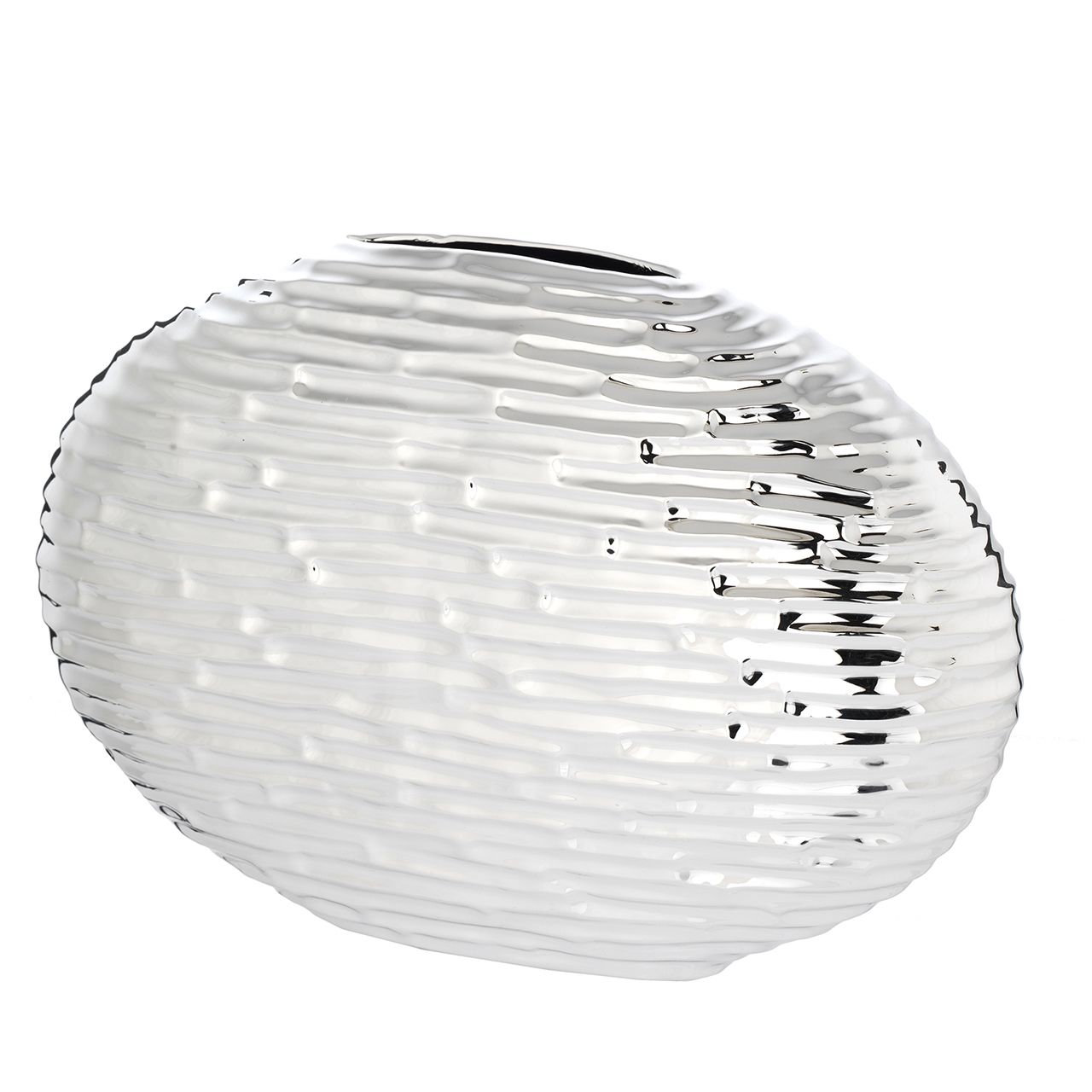VASO OVALE DECORO ORRIZONTALE CM 30x20